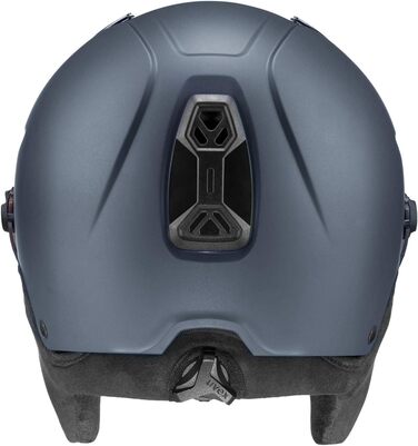Гірськолижний шолом uvex HLMT 600 Visor для дорослих, темно-сірий з помаранчевим, матовий, розмір 59-61 см