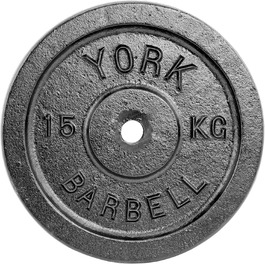 Диски для штанги York Fitness з чавуну, для силових тренувань і нарощування м’язів, довговічні, універсальні, преміум-якість