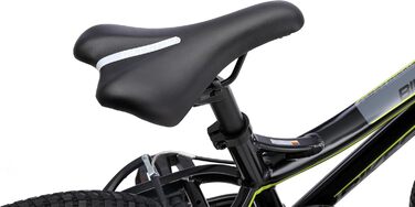 Дитяче велосипед BIKESTAR 16 дюймів: алюмінієвий MTB для дівчаток та хлопчиків 4-5 років, V-brake, чорно-зелений