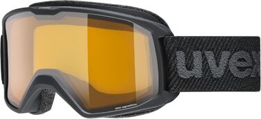 Гірськолижна маска Uvex Unisex Element LGL, універсальна, чорна з лінзами lasergold lite-clear