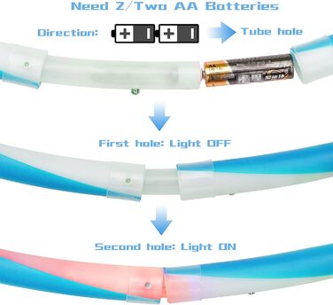 LED Хулахуп для дорослих, 10 кольорів, стробоскоп, фітнес, танці, схуднення, світиться, 60 см, синій