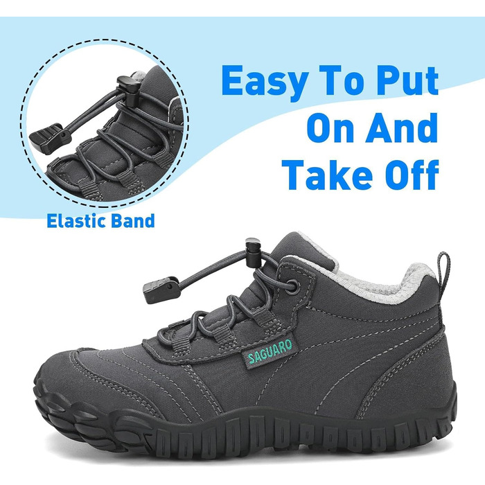 Дитячі шкарпетки-мокасини Saguaro для ходьби та подорожей, дихаючі, неслизькі, легкі, розмір 26-36 (32 EU), сірий New
