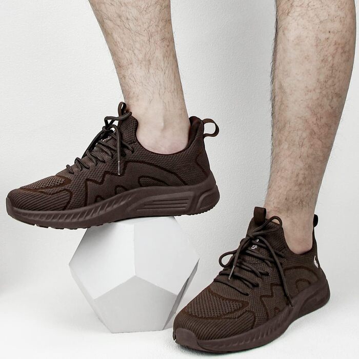 Кросівки Feethit для чоловіків: спортивні, для бігу, тенісу, фітнесу, повсякденного носіння. Легкі, дихаючі, зручні. Колір: зелений, розмір: 42 EU, колір підошви: коричневий