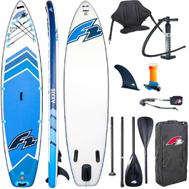 Надувна SUP-дошка Campsup F2 AXXIS 12'2'' Combo для серфінгу, комплект аксесуарів, блакитна, для початківців і досвідчених
