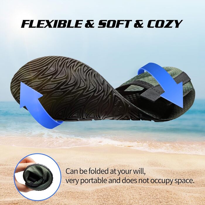 Водні черевики для плавання та відпочинку WateLves: дихаючі, швидковисихаючі, унісекс, розміри 34-47 EU, кольори: світло-зелений, армійсько-зелений