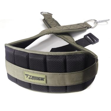 Пояс для присідань TAVIEW з кріпленням до стійки, для важкої атлетики та пауерліфтингу - спинна підтримка з низьким профілем, з м'якою підкладкою на стегнах та бедрах, надійна застібка, міцний, зелений