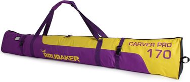 BRUBAKER сумка для лиж Carver Pro Limited Edition, утеплений чохол для 1 пари лиж та палиць, 170 або 190 см