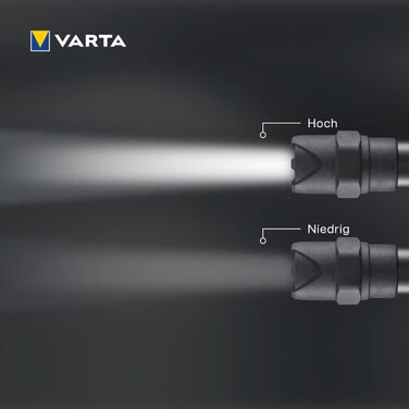 Ліхтар кемпінговий VARTA L30 Pro LED з 6 батарейками AA, індеструктивний, 4 режими освітлення, нічник, волого- та пилозахист, для риболовлі, відпочинку на природі, відключень електроенергії (6 Вт + 6x AA)