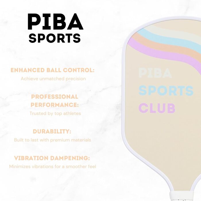 Професійна ракетка для піклболу PIBA Sports PRO Club Pro Series T700, T700 карбон, 16 мм стільникова основа, шорстка поверхня для топ-спіну, подовжена ручка, легка та точна, для досвідчених і професіоналів