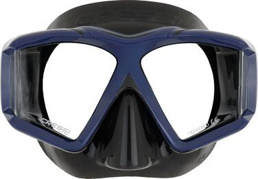 Маска для снорклінгу та дайвінгу Cressi Horizon Unisex з 4 окремими лінзами та трубкою Scilla Top Dry. Чорний/Синій колір.