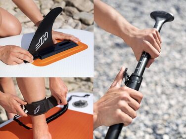Надувна SUP-дошка Hydro-Force, комплект, різні розміри 2,4–3,8 м, весло, для водних видів спорту