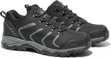 Чоловічі водонепроникні трекінгові черевики NORTIV 48 EU (широкі) - чорний, темно-сірий