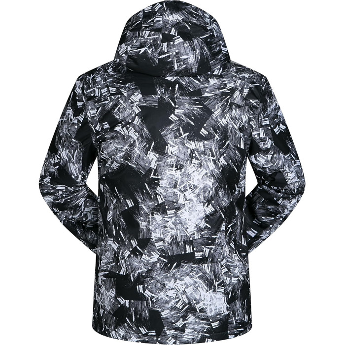 Костюм для сноуборду та лиж: комплект куртка та штани, зимовий, непромоканий, вітронепроникний, з капюшоном, чорний, XL