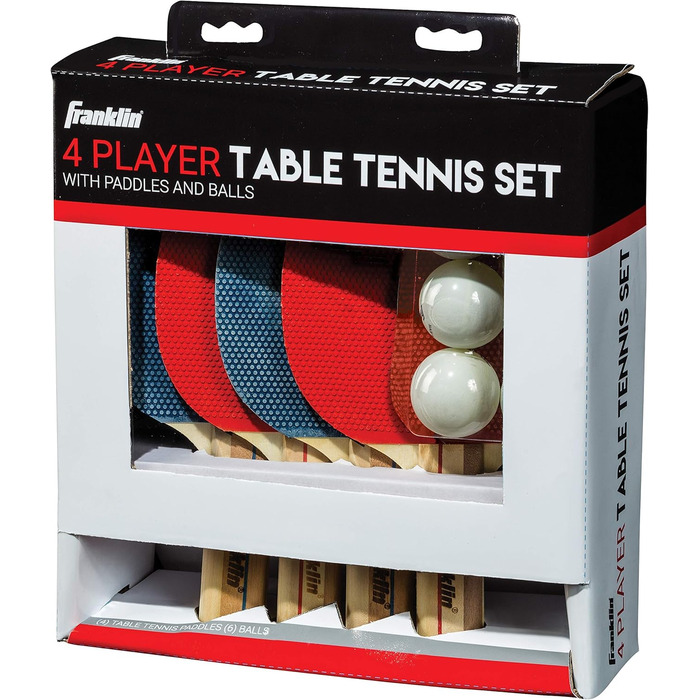 Набір для настільного тенісу Franklin Sports – 2 або 4 гравці – повний стартовий набір