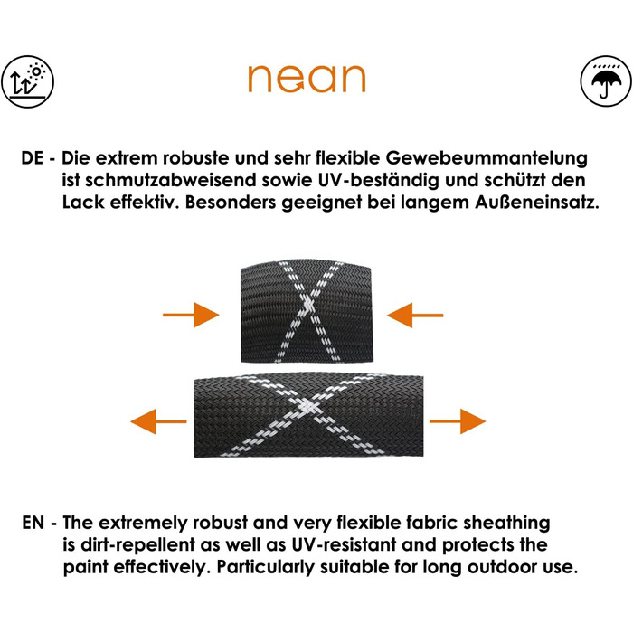 Надійне велозамкне Nean Kettenschloss: 900 мм, сталевий ланцюг, 2 ключі, чорний