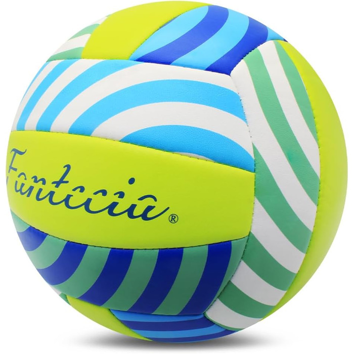 Волейбольний м'яч Fantecia, розмір 5. М'який волейбольний м'яч для пляжу, залу, басейну, парку. Підходить для тренувань, початківців, юнаків та дорослих.