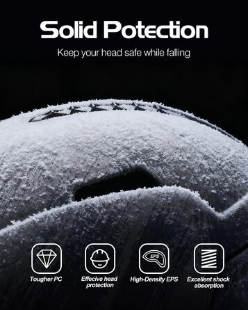 Шолом гірськолижний/сноубордичний Odoland, унісекс, чорний, регульований, для дорослих та підлітків
