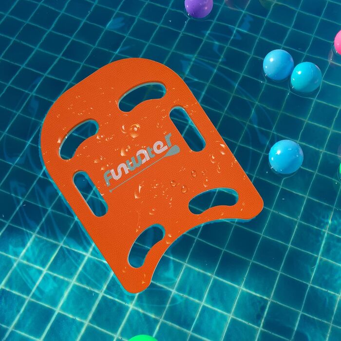 Дошка для плавання FunWater для дітей та дорослих, тренажер для виправлення стилю плавання з пінополіетилену (PE), мультяшний дизайн, 47x37 см, червоно-синя