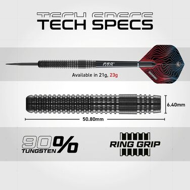 Дартсет WINMAU Solaris Pro зі сталевими вістрями, професійний набір для дартсу