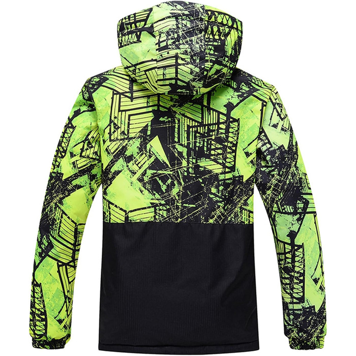 WOWULOVELY Зимовий комбінезон для чоловіків, водонепроникний, вітронепроникний, комплект куртки та штанів, ізольований, для сноуборду та катання на лижах, колір зелений (XL, #D Чорний)