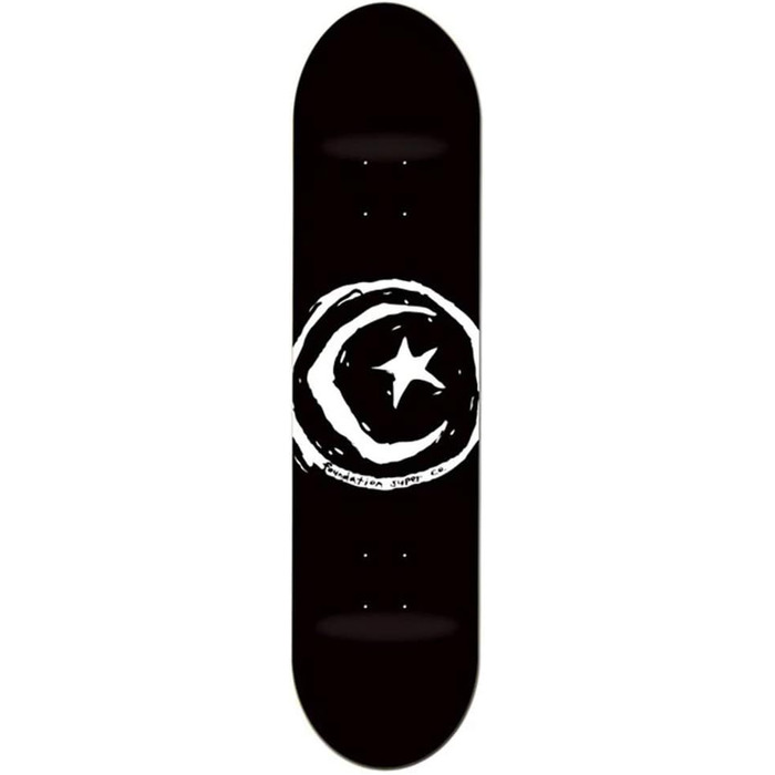 Скейтборд дека Foundation Star & Moon чорна 8 дюймів