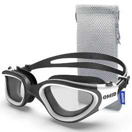 Окуляри плавальні OMID P2 Lite BlackWhite Smoke - протитуманні, зручні для чоловіків, жінок, підлітків