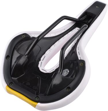 Сідло для гірського велосипеда Robuster, біло-жовте