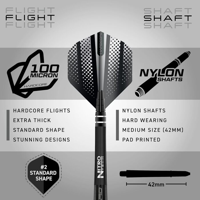 Професійні дартси Red Dragon Razor Edge Softip з вольфраму, з флайтами та шафтами