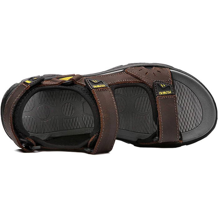 Чоловічі трекінгові сандалі Lvptsh для активного відпочинку та туризму. Зручні сандалі з натуральної шкіри, коричневого кольору, розмір 43 EU. Ідеальні для літа та пляжу.