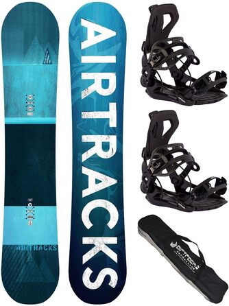 Чоловічий комплект для сноуборду Airtracks: сноуборд Blue Drifter Hybrid Rocker Wide 164 см, кріплення Star/Master Fastec XL, сумка 164 см