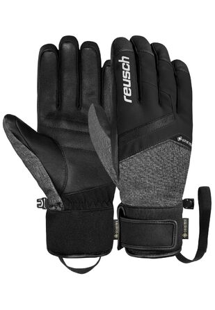 Герметичні гірськолижні рукавички Reusch Gore-TEX унісекс Softshell, чорно-сірі, розмір 7.5