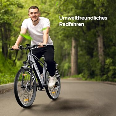 Електровелосипед Qekud 36В 12,5Аг, міський та гірський e-bike з LCD-дисплеєм, акумулятором Li-Ion, запас ходу до 100 км, EU-конформний, з додатком