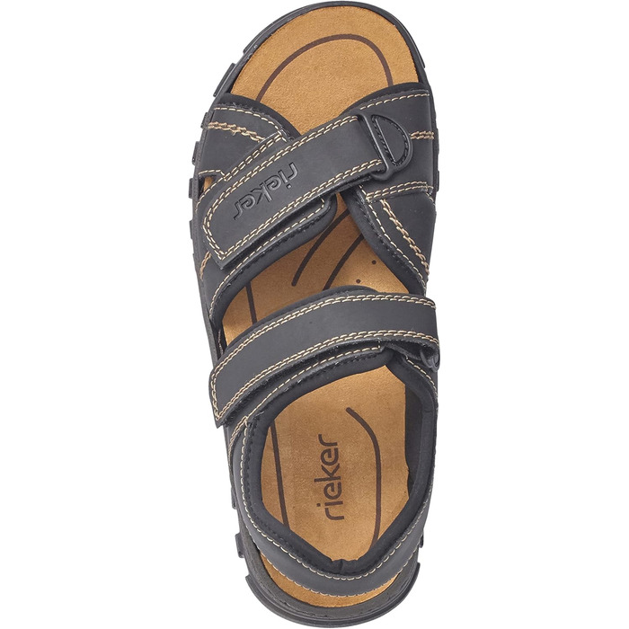 Чоловічі сандалії Rieker, 44 EU, чорного кольору