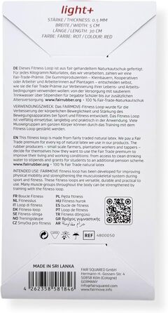 Еластичні стрічки FAIR Move для фітнесу та йоги, 100% натуральний латекс, 2 кг (червоний)