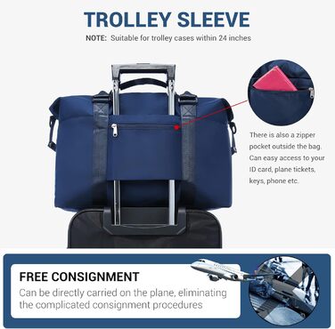 Спортивна сумка LOVEVOOK для жінок, дорожня сумка-мішок, 30L, водонепроникна, для подорожей, фітнесу, клініки (темно-синій)