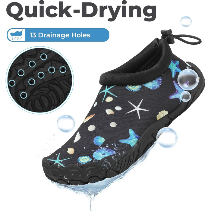 Дитячі шльопанці Mishansha для плавання та басейну, дихаючі, антиковзкі, розмір 24-35, блакитний/чорний