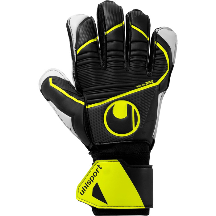 Дитячі та дорослі воротарські рукавички Uhlsport Soft Flex Frame Jr, розмір 8, чорний/жовтий неон
