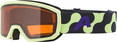 ALPINA Uniex Kinder carabeo Jr. kibrille (1-й комплект) (S, sunny-lime matt)