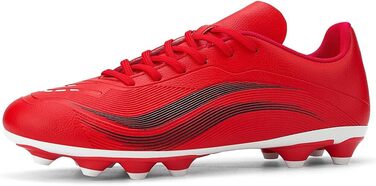 Футбольні бутси для чоловіків та хлопців, шипові, з мікрофібри, для штучного покриття, професійні, для тренувань та гри, біло-червоні (41 EU)