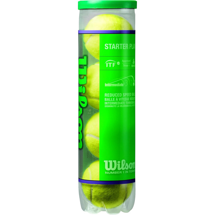 Тенісні м'ячі Wilson Starter Orange для дітей, жовто-оранжеві, 12 шт. + Starter Play Green для дітей і підлітків, жовті, 4 шт.