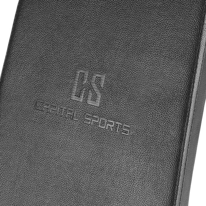Складана лавка для жиму Capital Sports Flaptor, 6-позиційна регульована спинка, нахил, 3-рівневий фіксатор ніг, сталевий каркас, чорна