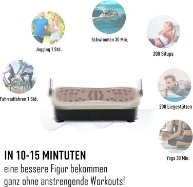 Платформа вібраційна HOMCOM з LED-дисплеєм, USB-динаміком та тренувальні стрічки - для фітнесу та тренувань