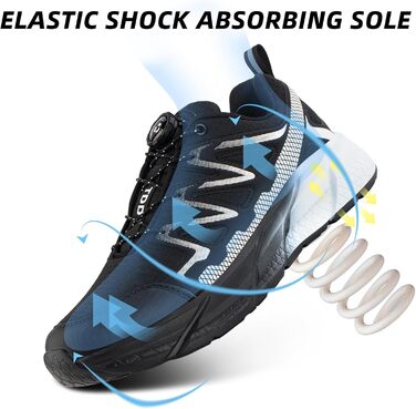 Кросівки для чоловіків та жінок, спортивні, для бігу та трейлраннінгу, чорного кольору, розміри EU 37-47 (J1 Schwarz Weiss, 41 EU)