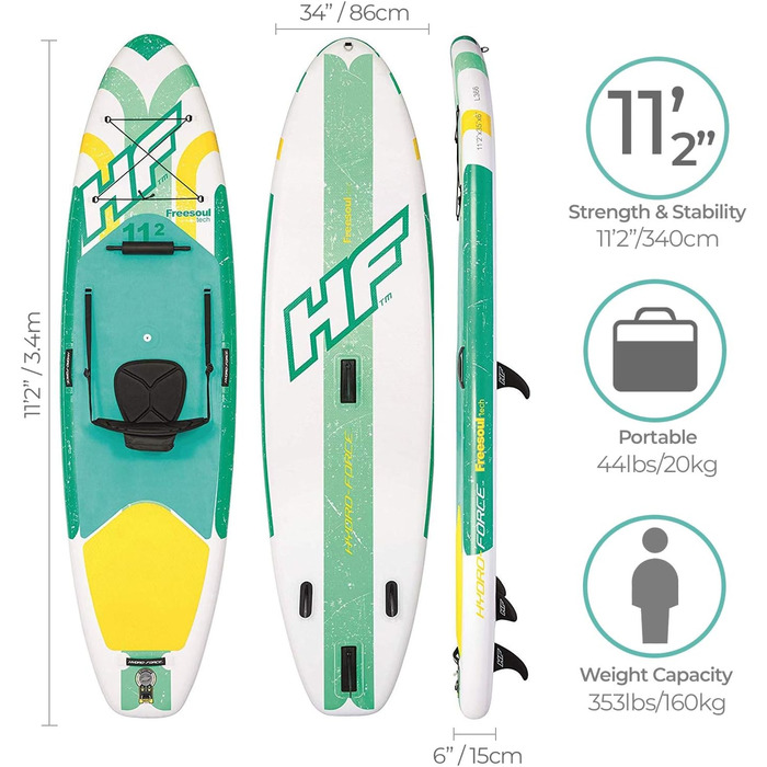 Надувна дошка для SUP Bestway Hydro-Force Freesoul Tech 2020