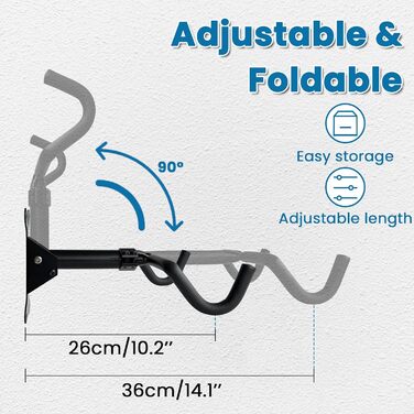 Настінна підставка для велосипеда, регульована, до 30 кг, для гірського, шосейного велосипеда, гаража та квартири