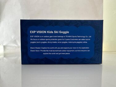 Дитяча лижна маска EXP VISION, антифог, UV-захист, для сноуборду, поверх окулярів, для хлопчиків і дівчат, жовта оправа/золота лінза