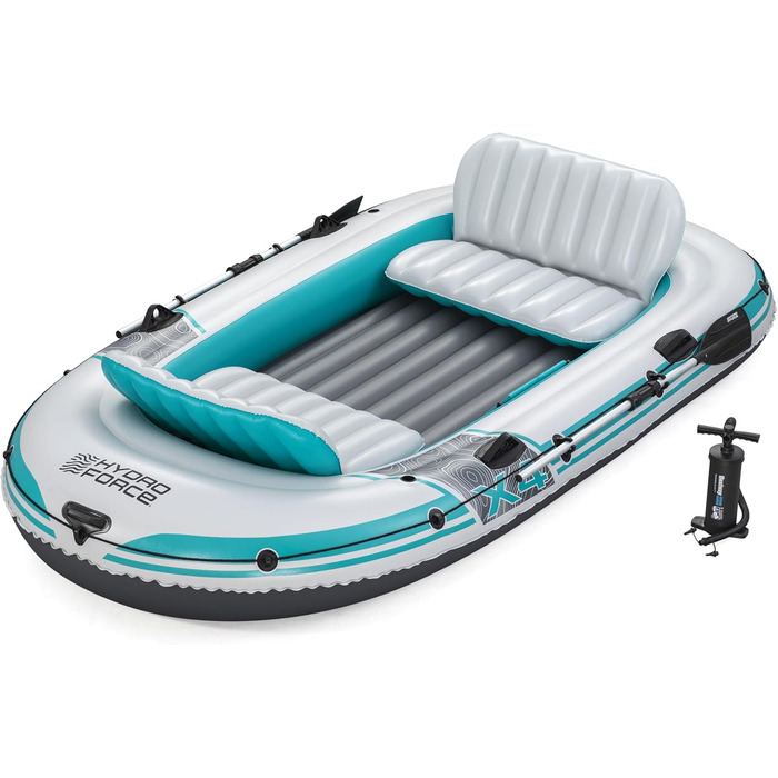 Надувний човен Bestway Hydro Force Adventure Elite X4 для 4 осіб, 315x165x41.5 см, з веслами та насосом