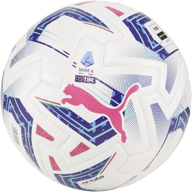 Футбольний м'яч PUMA Orbita Serie A Pro розмір 5, біло-синій, рожевий