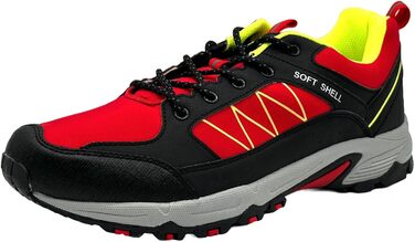 Чоловічі та жіночі трекінгові черевики Softshell для хайкінгу та трейлраннінгу (44 EU, Чорний, Червоний, Зелений)