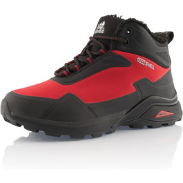 Черевики для трекінгу жіночі/чоловічі, теплі, для піших прогулянок, чорні/зелені (45 EU, чорні/червоні)